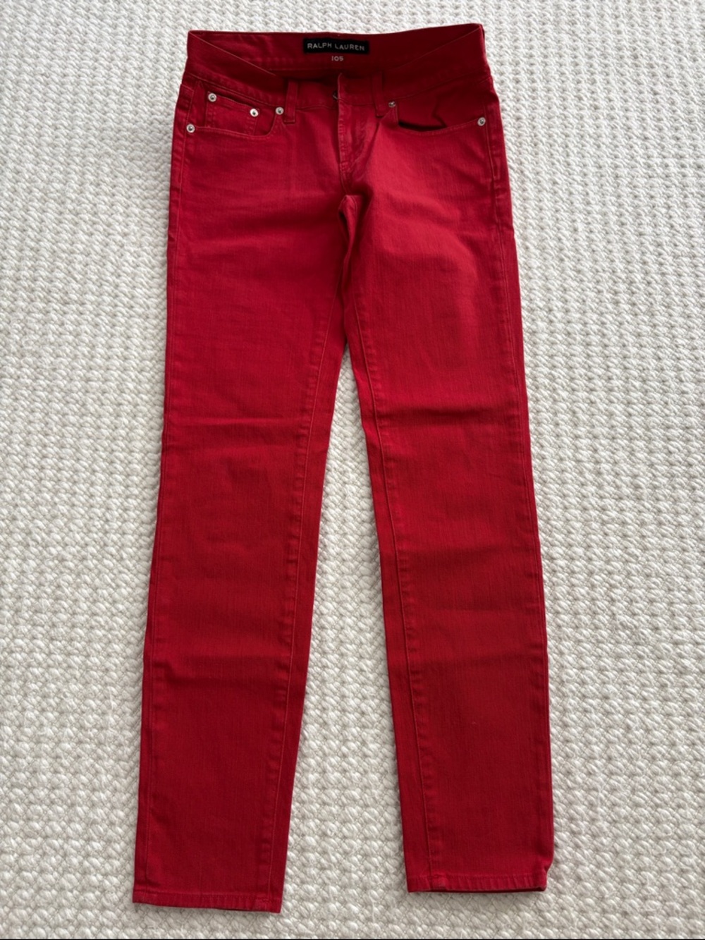 Ralph Lauren Women's Red Skinny Jeans 27